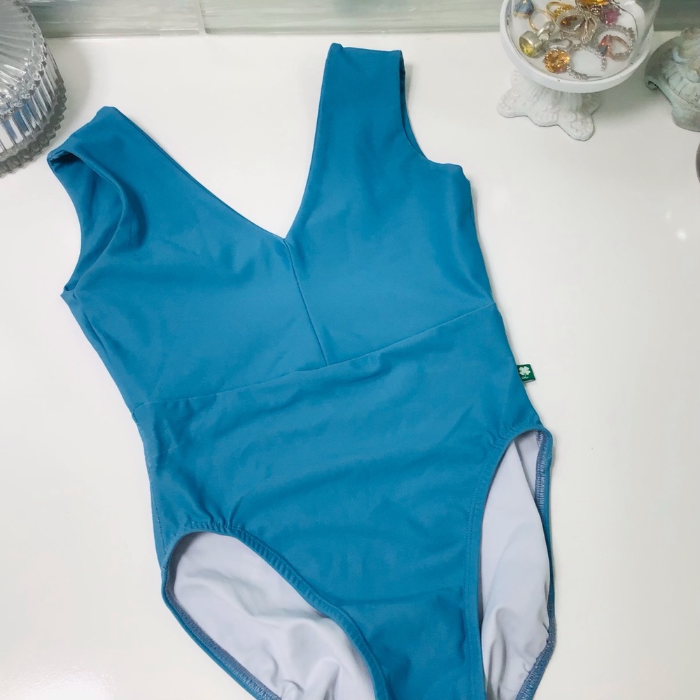 LuckyLeo Dancewear Sky Blue Classic. Leotard S New!